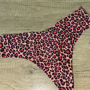 Victoria's Secret  Thong - Pink & Black Animal Print. Clean & smoke-free. NWT.